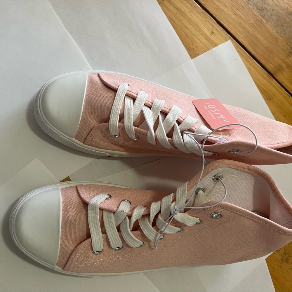 Women's Pink Canvas Sneakers Josiny